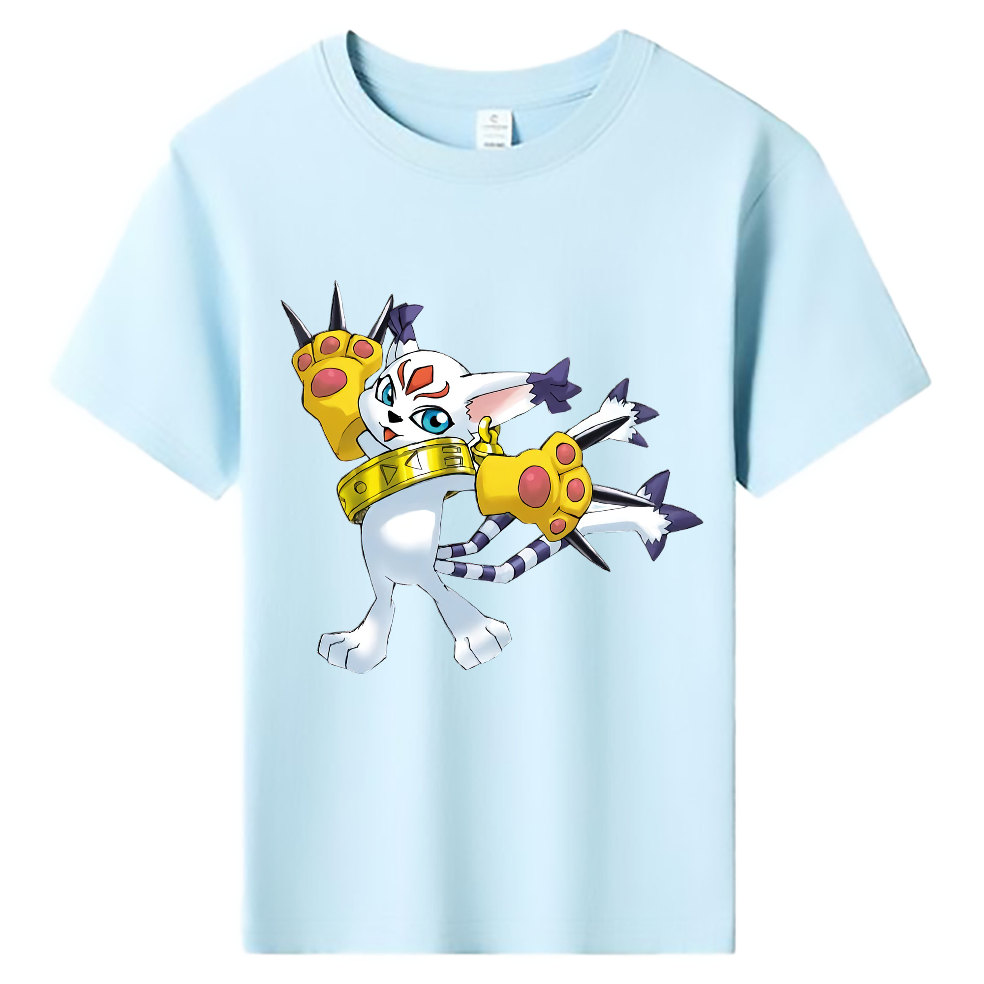 （画像用） Digimon デジタルモンスター/デジモン 綿100％キッズTシャツ（フロントプリント）
